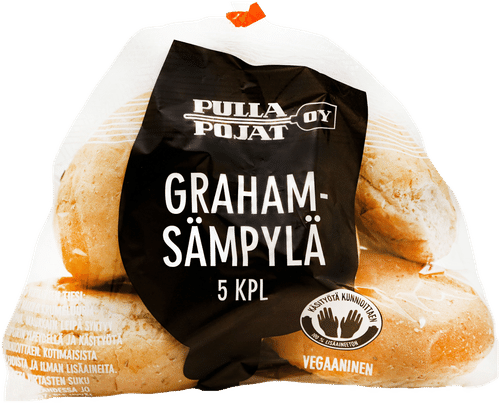 Pulla-Pojat sämpylä graham 5 kpl|Pulla-Pojat 全麦小面包 5 kpl