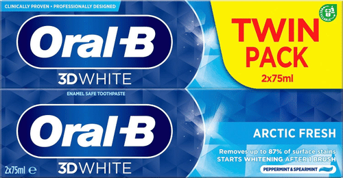 Oral-B 3D White北极清新2×75毫升牙膏