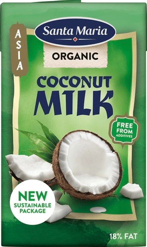 Santa Maria 250毫升有机椰奶|Santa Maria 250ml Coconut Milk luomu kookosmaito