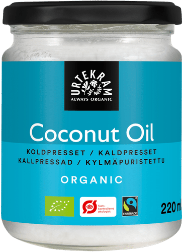URTEKRAM Luomu Reilu kauppa Kylmäpuristettu Kookosöljy 220ml