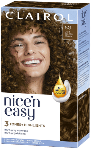 Clairol Nice'n Easy 持久染发剂5G金棕色