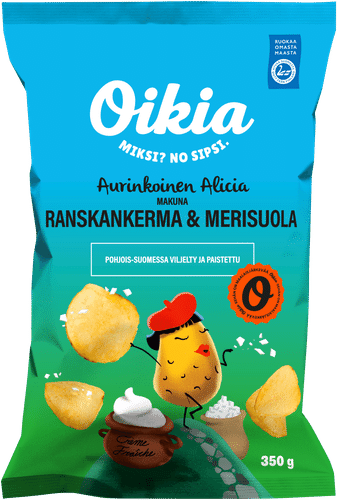 Oikia 阳光艾丽西亚法式酸奶油与海盐味薯片 350g