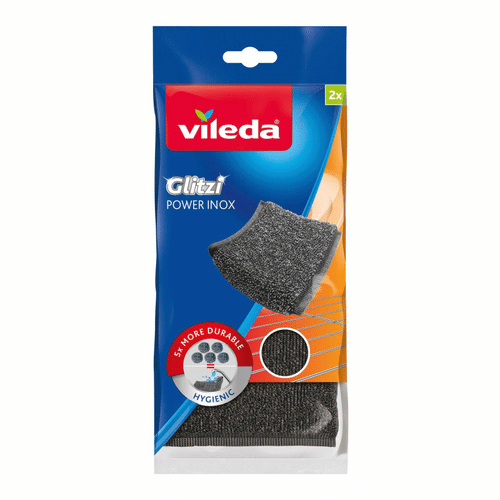 Vileda Glitzi Power Inox 不锈钢擦洗海绵 2件