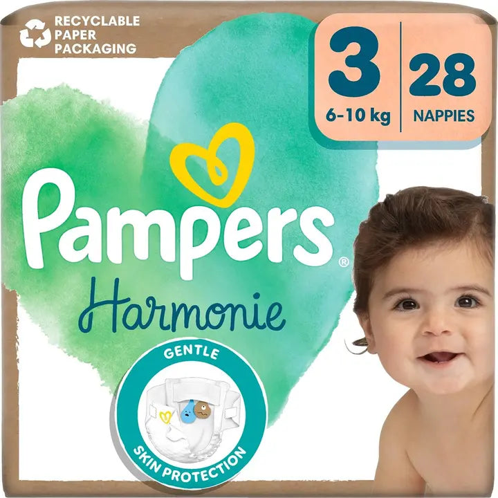 Pampers Harmonie S3 6-10 kg 28 kpl vaippa|Pampers Harmonie S3 6-10公斤28片纸尿裤