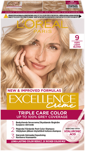 L'Oréal Paris Excellence Creme 9 Very Light Blonde Vaalea kestoväri 1kpl