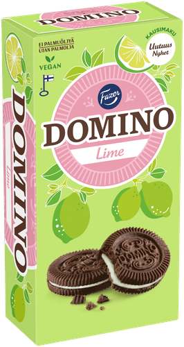 Fazer Domino 青柠夹心饼干 350 g|Fazer Domino Lime täytekeksi 350 g