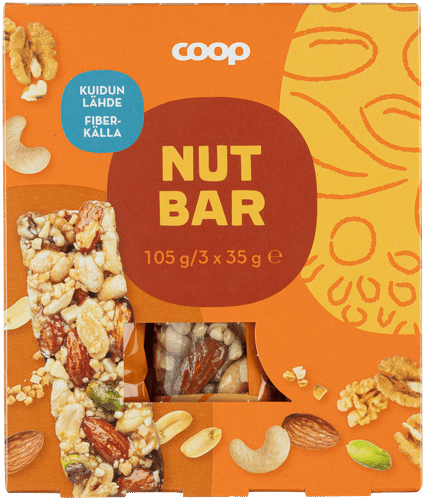 Coop 坚果棒 105克 3 kpl