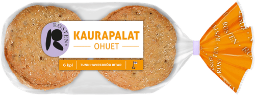 Rosten Ohuet Kaurapalat 6 kpl/250 g|Rosten 薄燕麦片面包 6片/250克