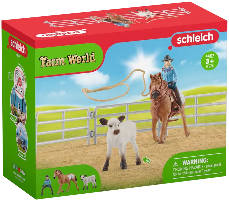 Schleich 牧牛女童套索套装