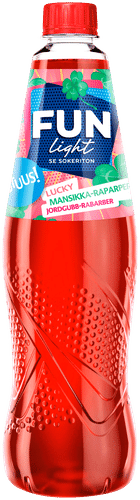 FUN Light mansikan ja raparperin makuinen juomatiiviste 0,5l|Fun Light 草莓和大黄风味浓缩饮料 0,5l