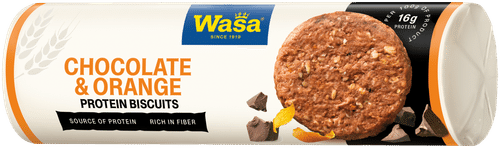 Wasa 巧克力橙子蛋白饼干 250 g|Wasa Suklaa & Appelsiini Proteiinikeksit 250 g