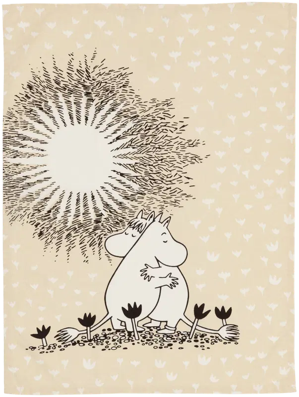 Moomin 阿拉比亚 姆明 厨房毛巾 50x70 爱 背景 GOTS|Moomin Arabia Muumi keit.pyyhe 50x70 Rakkaus bg GOTS