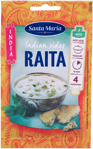 Santa Maria 印度配菜拉差薄荷味调味料 8g|Santa Maria Indian Sides Raita, mintunmakuinen mausteseos 8g