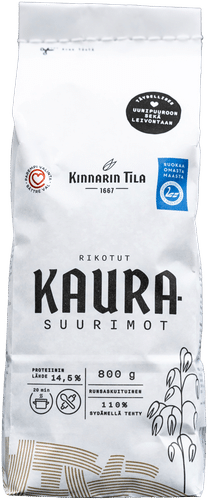 Kinnarin Tila Rikotut kaurasuurimot 800 g|Kinnarin Tila 碎燕麦粒 800 g