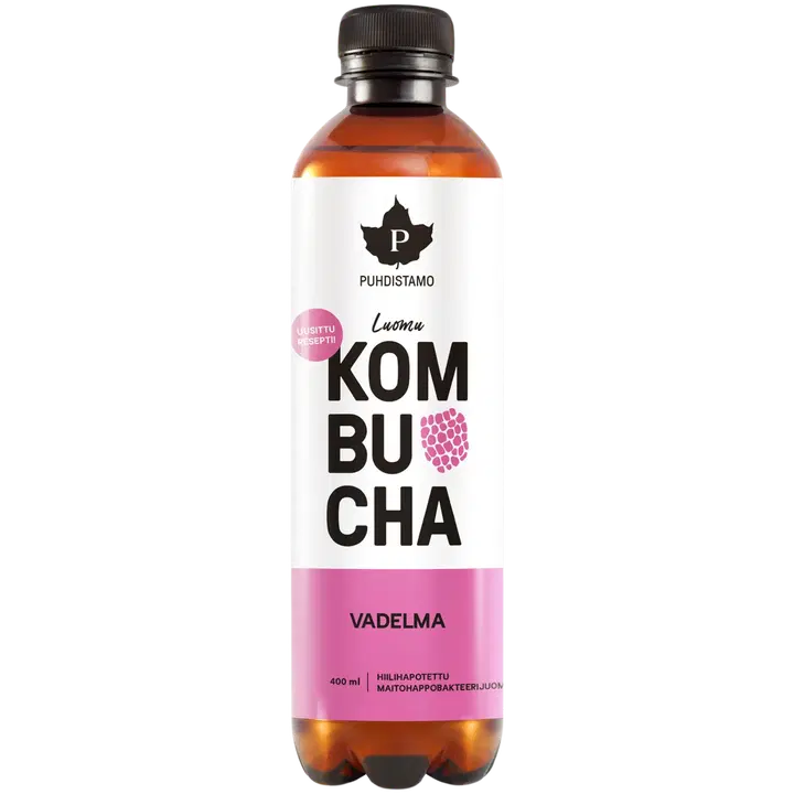 Puhdistamo Luomu Kombucha Vadelma 400 ml|Puhdistamo 有机康普茶覆盆子 400 ml