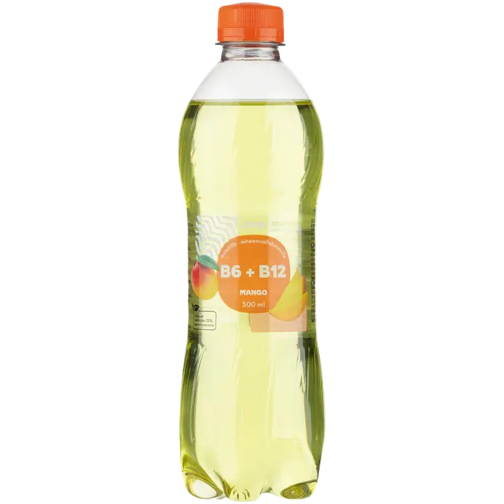 Coop mango B6 + B12-vitamiini hiilihapotettu juoma 0,5l|Coop 芒果B6+维生素B12碳酸饮料 0,5l
