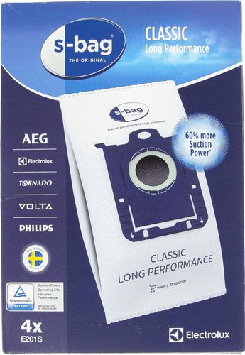 Electrolux 集尘袋 S-bag Classic Long Performance E201S 4 kpl