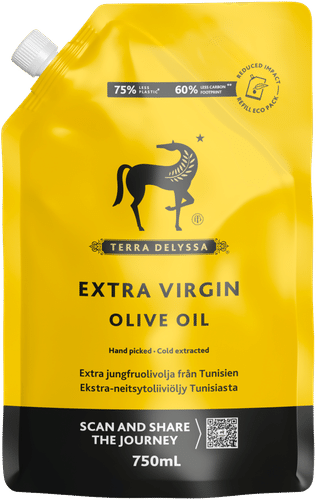 Terra Delyssa 特级初榨橄榄油750毫升补充装|Terra Delyssa Ekstra-neitsytoliiviöljy 750ml refill
