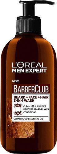 L'Oréal Paris Men Expert Barber Club 3-In-1 Wash Parralle, kasvoille ja hiuksille 200ml