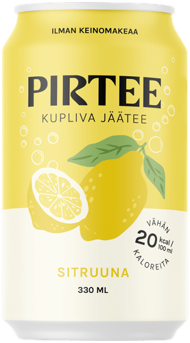 Pirtee kupliva jäätee Sitruuna 0,33 l tölkki