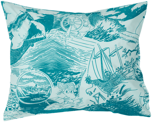 Moomin Arabia Muumi tyynyliina 50x60cm Purjehdus GOTS