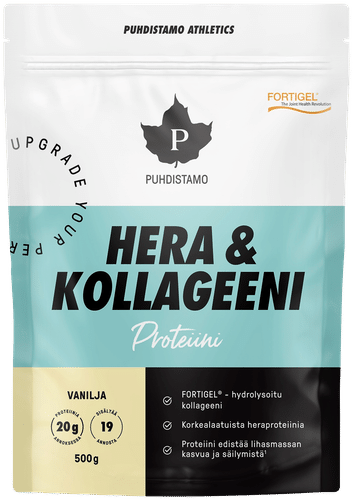 Puhdistamo Athletics 乳清蛋白&胶原蛋白 香草味 500 g|Puhdistamo Athletics Hera & Kollageeni Vanilja 500 g