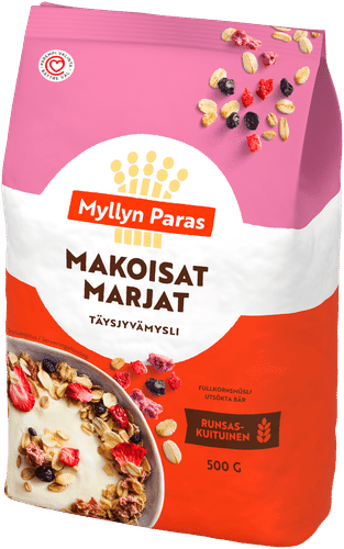Myllyn Paras Makoisat Marjat täysjyvämysli 500g|Myllyn Paras 美味浆果全麦麦片 500g