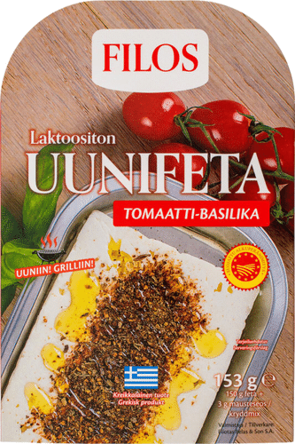Filos 烤羊乳酪 番茄罗勒 不含乳糖 PDO 153g|Filos uunifeta tomaatti-basilika laktoositon PDO 153g