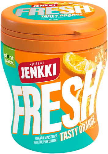 Jenkki Fresh 美味橙味无糖口香糖 70g|Jenkki Fresh Tasty Orange ksylitolipurukumi 70g