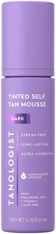 Tanologist 着色自晒黑慕斯 - 深色 200ml|Tanologist Tinted Self Tan Mousse - Dark -itseruskettava vaahto 200ml