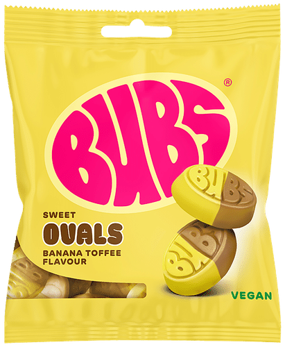 BUBS Banana Toffee OVALS makeinen 155g
