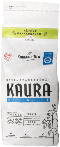 Kinnarin Tila Höyryttämättömät täysjyväkaurahiutaleet 420 g|Kinnarin Tila 未蒸煮全麦燕麦片 420 g