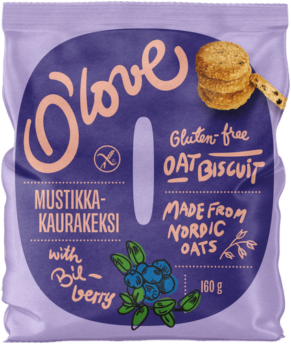Porokylän O´love 燕麦蓝莓饼干 160克 无麸质|Porokylän O´love Kauramustikkakeksi 160 g gluteeniton