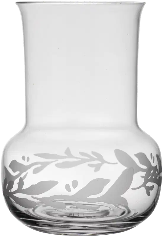 Pentik Hetki 玻璃花瓶 14x19厘米 叶纹 透明|Pentik Hetki lasimaljakko 14x19 cm lehti kirkas
