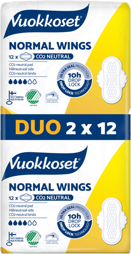 Vuokkoset Normal Wings Duo ohutside 2x12 kpl
