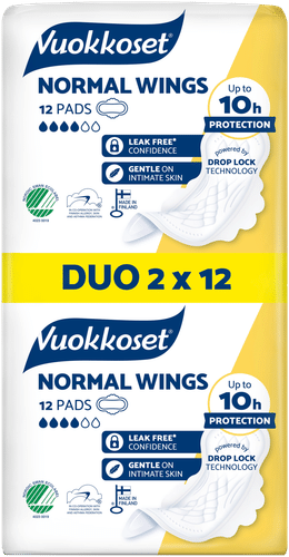 Vuokkoset Normal Wings Duo 超薄护垫 2x12件