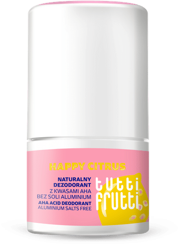 TUTTI FRUTTI Alumiinivapaa deodorantti HAPPY CITRUS and AHAs almond, shikimic, lactic 50ml