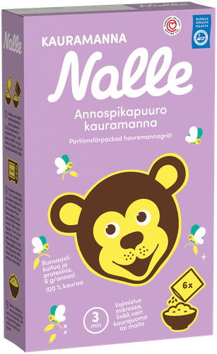 Nalle 180g kauramannapuuro annospakattu