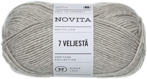 Novita 7 Veljestä 毛线 100克 沙色 060