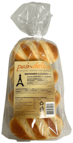 Paindelice maitoleipä 8 kpl 280 g