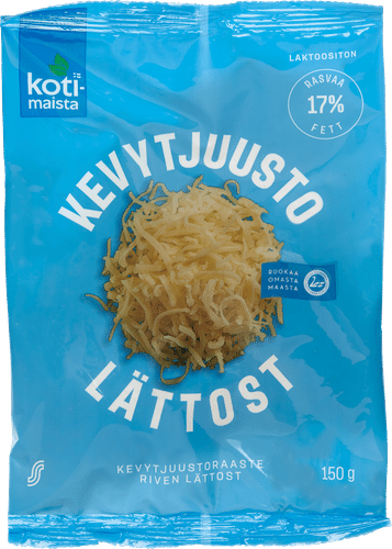 Kotimaista kevytjuustoraaste 17% 150g