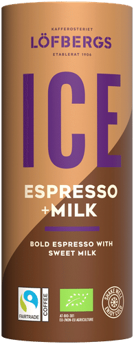 Löfbergs Ice Espresso + Milk 230 ml 230 ml Reilukauppa Luomu|Löfbergs 冰浓缩咖啡 + 牛奶 230 ml 230 ml 公平贸易有机