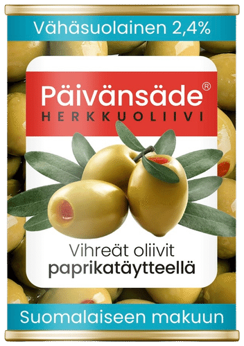 Päivänsäde 美味橄榄 青橄榄去核甜椒馅 300g/130g