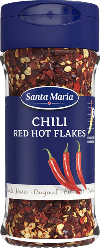 Santa Maria 红辣椒碎,辣味辣椒碎混合物 28 g|Santa Maria Red Hot Chili Flakes, tulinen rouhittu chiliseos, 28 g