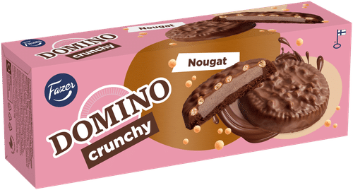 Fazer Domino 脆脆牛轧糖 美味饼干 150g|Fazer Domino Crunchy nougat herkuttelukeksi 150g