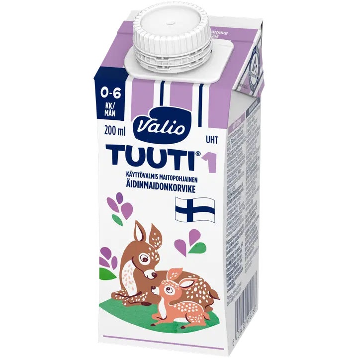 Tuuti Valio Tuuti® 1 牛奶基婴儿配方奶 200毫升 UHT|Valio Tuuti® 1 maitopohjainen äidinmaidonkorvike 200 ml UHT