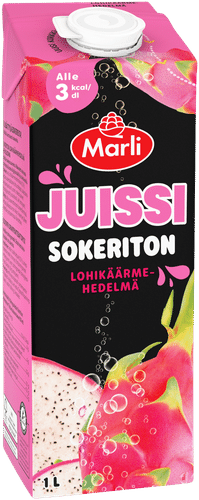 Marli Juissi sokeriton Lohikäärmehedelmämehujuoma 1 L|Juissi sokton Marli Juissi 无糖火龙果汁饮料 1 L