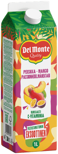 Del Monte persikka-mango-passionhedelmänektari 1l|Del Monte 桃子、芒果、百香果花蜜 1l