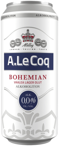 A. Le Coq Bohemian 拉格 0.0% 0.5升 罐装|A. Le Coq Bohemian lager 0,0 % 0,5 l tlk
