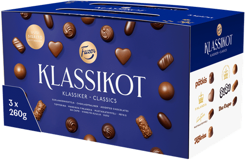 Fazer Klassikot suklaakonvehtirasia 3x260g